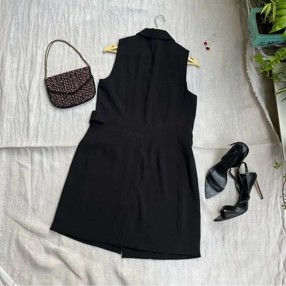 NWOT H&M Black Sleeveless Blazer - Picture 7 of 7